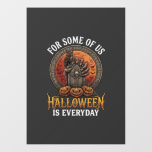 Halloween Is Elke Dag Monster Hand Grafsteen Pompo Raamsticker