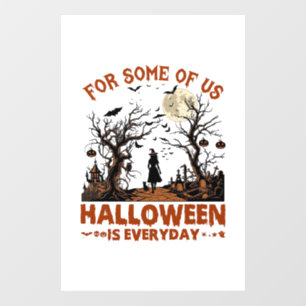 Halloween Is Everyday Heks Silhouet Volle Maan G Raamsticker