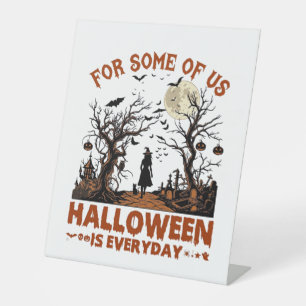 Halloween Is Everyday Heks Silhouet Volle Maan G Reclamebord Met Voetstuk