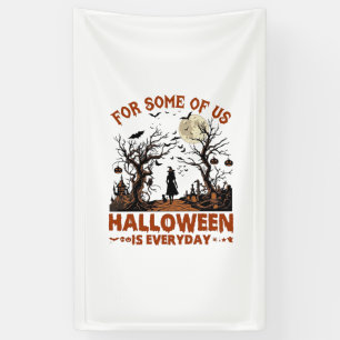 Halloween Is Everyday Heks Silhouet Volle Maan G Spandoek