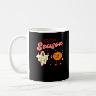 Halloween Is Het Seizoen Retro Kostuum Groovy Vrou Koffiemok
