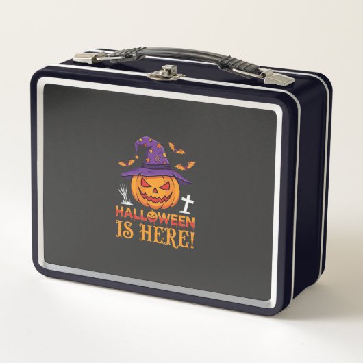Halloween Is Hier Heks Pompoen Vector (Voorkant)