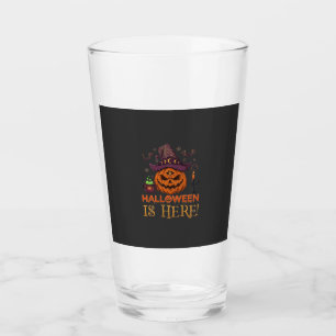 Halloween Is Hier Pompoen Heksenhoed Magische Kete Glas