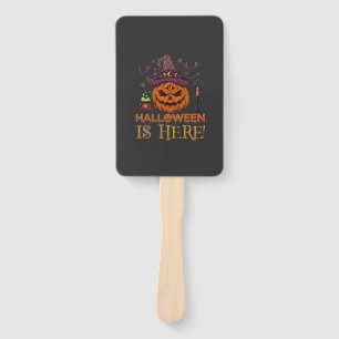 Halloween Is Hier Pompoen Heksenhoed Magische Kete Handwaaier