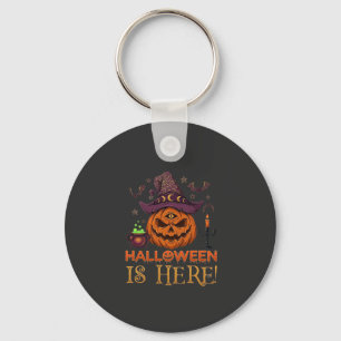 Halloween Is Hier Pompoen Heksenhoed Magische Kete Sleutelhanger