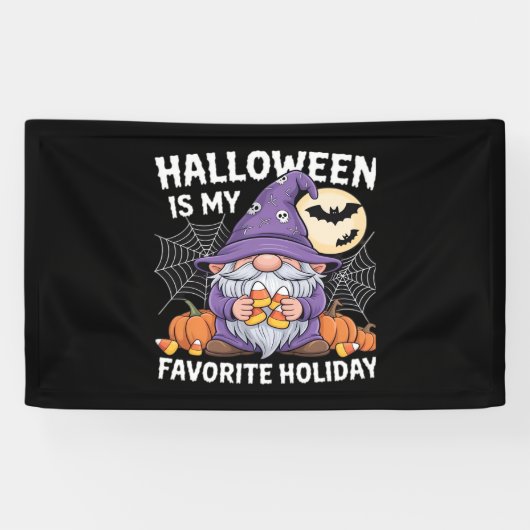 Halloween is mijn favoriete vakantie pompoen Snoep Spandoek (Horizontaal)