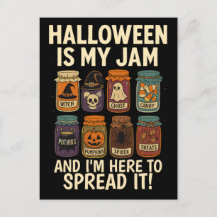 Halloween is mijn jam - Grappig Spooky Jar Design Feestdagenkaart