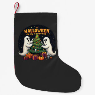 Halloween is mijn kerst grappige geest kerstman kleine kerstsok