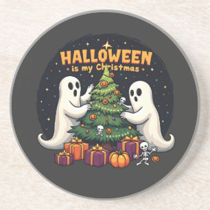 Halloween is mijn Kerstmis Grappige Geest Xmas Sin Zandsteen Onderzetter