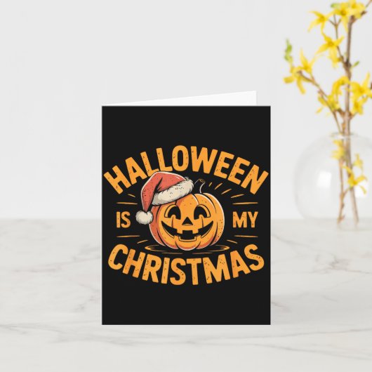 Halloween Is My Christmas Funny Soky Statement Kaart (Gele Bloem)