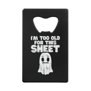 Halloween is te oud voor dit spookkostuum kredietkaart flessenopener