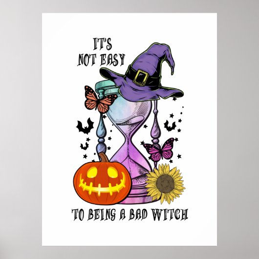 Halloween It Is Not Easy To Being A Witch Birthday Poster (Voorkant)
