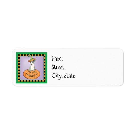 Halloween Italy Greyhound Label (Voorkant)
