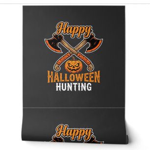 Halloween Jacht Gekruiste Bijlen Jack O Lantern Behang
