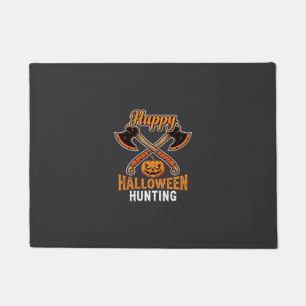 Halloween Jacht Gekruiste Bijlen Jack O Lantern Deurmat