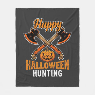 Halloween Jacht Gekruiste Bijlen Jack O Lantern Fleece Deken