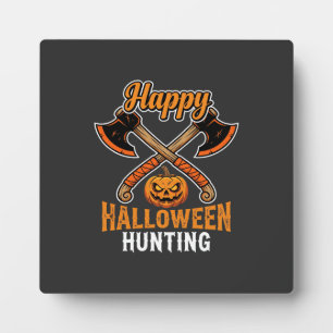 Halloween Jacht Gekruiste Bijlen Jack O Lantern Fotoplaat