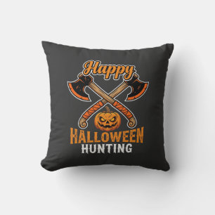 Halloween Jacht Gekruiste Bijlen Jack O Lantern Kussen