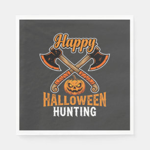 Halloween Jacht Gekruiste Bijlen Jack O Lantern Servet