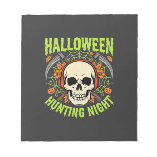 Halloween Jacht Nacht Schedel Zeis Vector Ontwerp Notitieblok