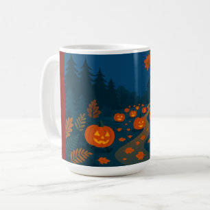 Halloween jacht pompoenen koffiemok