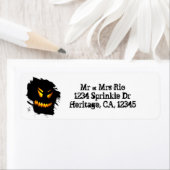Halloween Jack-O-Lantaarn Face Address Label (Insitu)