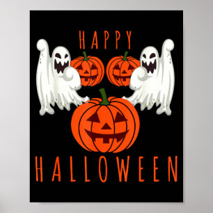 Halloween jack o lantaarn griezelige geesten pompo poster