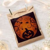 Halloween Jack o lantaarn pompoen gezicht en spin Bedankzakje (Geknipt)