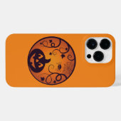 Halloween Jack o lantaarn pompoen gezicht en spin iPhone Hoesje (Achterkant horizontaal)