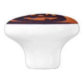 Halloween Jack o lantaarn pompoen gezicht en spin Keramische Knop (Zijkant)