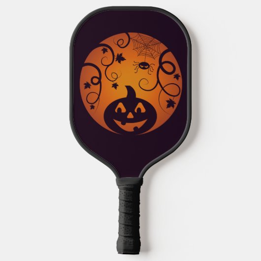 Halloween Jack o lantaarn pompoen gezicht en spin Pickleball Paddle (Achterkant)