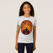 Halloween Jack o lantaarn pompoen gezicht en spin T-shirt (Voorkant volledig)