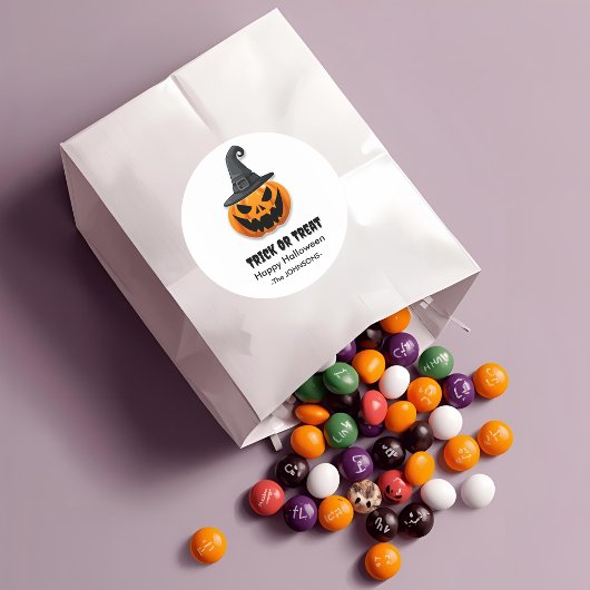Halloween Jack-o'-lantaarns - Trick or treat Desig Ronde Sticker
