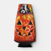 Halloween Jack-O-Lantern Abstract Flesjeskoeler (Voorkant)