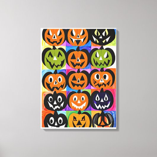 Halloween Jack-o-Lantern Canvas Afdruk (Voorkant)