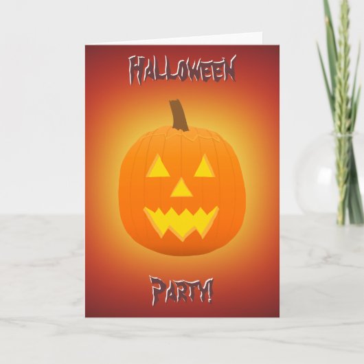 Halloween : Jack-O-Lantern : Carte d'invitation (Devant)