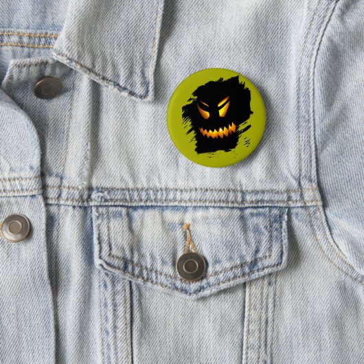 Halloween Jack-O-Lantern Face Button (In situ)