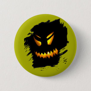 Halloween Jack-O-Lantern Face Button