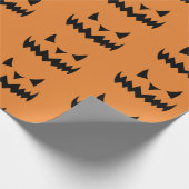 Halloween Jack O Lantern Face Cadeaupapier (Hoek)