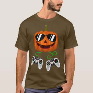 Halloween Jack O Lantern Gamer Boys Kinder Mannen T-shirt