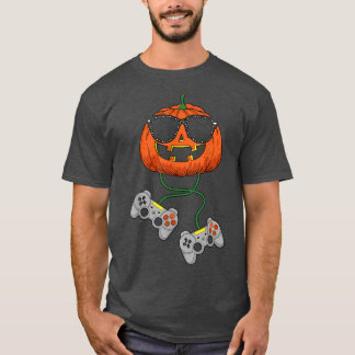 Halloween Jack O Lantern Gamer Boys Kinder Mannen  T-shirt