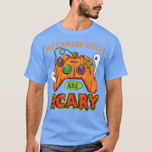 Halloween Jack O Lantern Gamer Funny Gaming Skills T-shirt