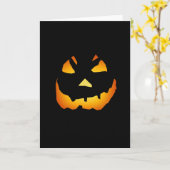 Halloween: Jack-o-Lantern gezicht: Kaart (Gele Bloem)