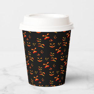 Halloween Jack-O-Lantern Gezichten Papieren bekert Bekers
