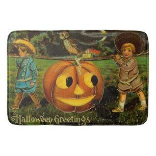 Halloween Jack-o-Lantern Harvest Night beroemd gem Badmat