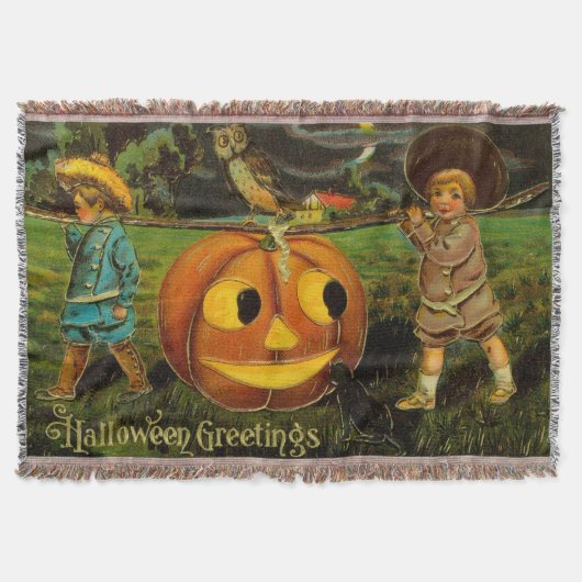 Halloween Jack-o-Lantern Harvest Night beroemd gem Deken (Voorkant)