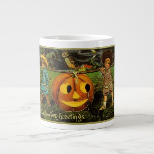 Halloween Jack-o-Lantern Harvest Night beroemd gem Extra Grote Beker (Voorkant)