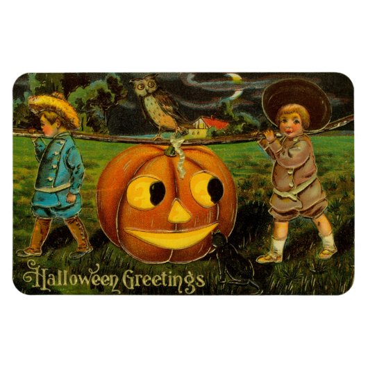 Halloween Jack-o-Lantern Harvest Night beroemd gem Magneet (Horizontaal)