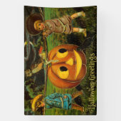 Halloween Jack-o-Lantern Harvest Night beroemd gem Spandoek (Verticaal)
