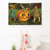 Halloween Jack-o-Lantern Harvest Night beroemd gem Spandoek (Insitu)
